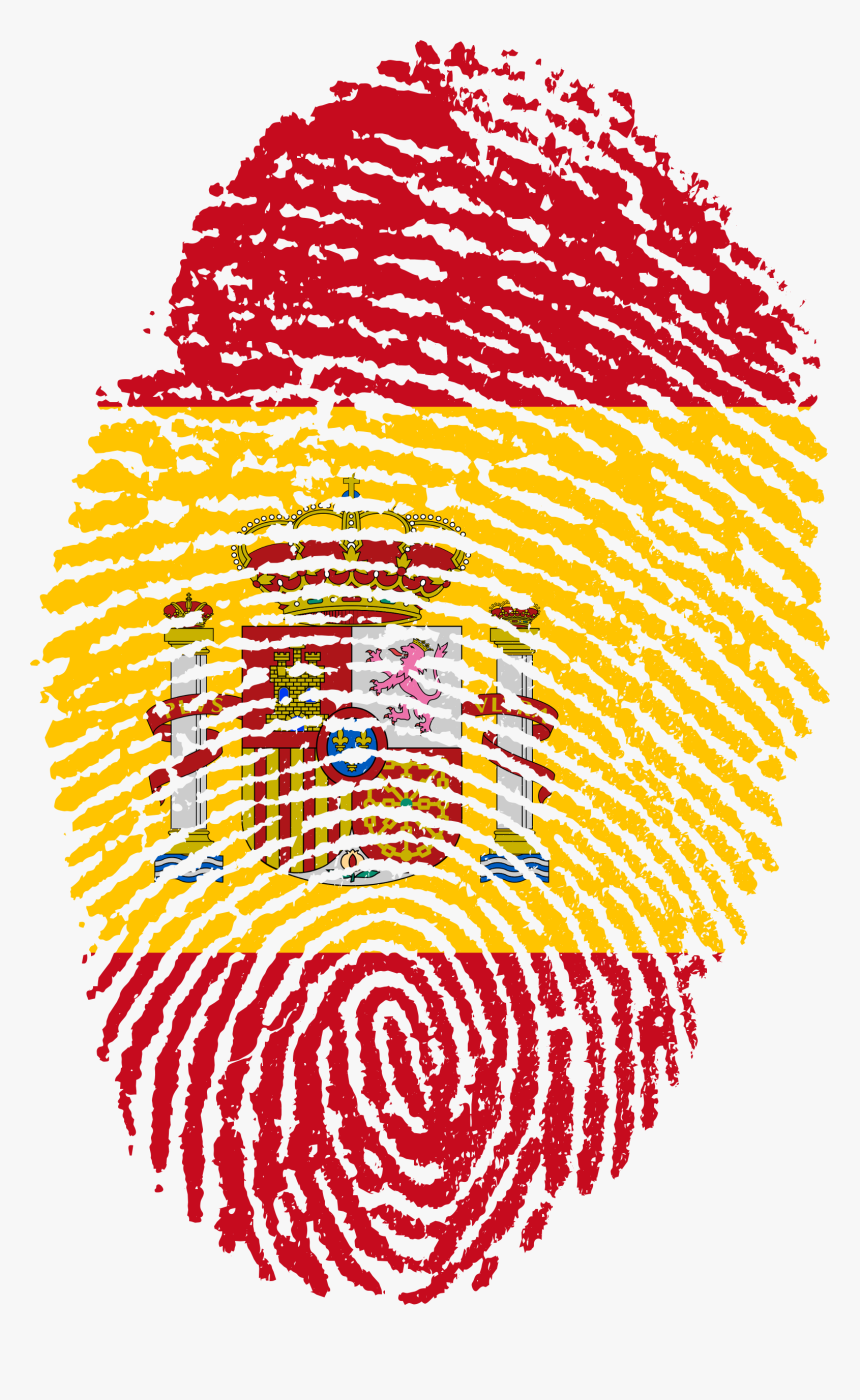 Spain Flag Fingerprint, HD Png Download