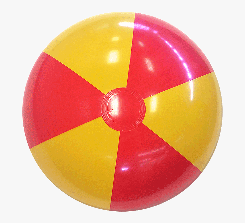 Transparent Red Ball Png - Red And Yellow Beach Ball, Png Download
