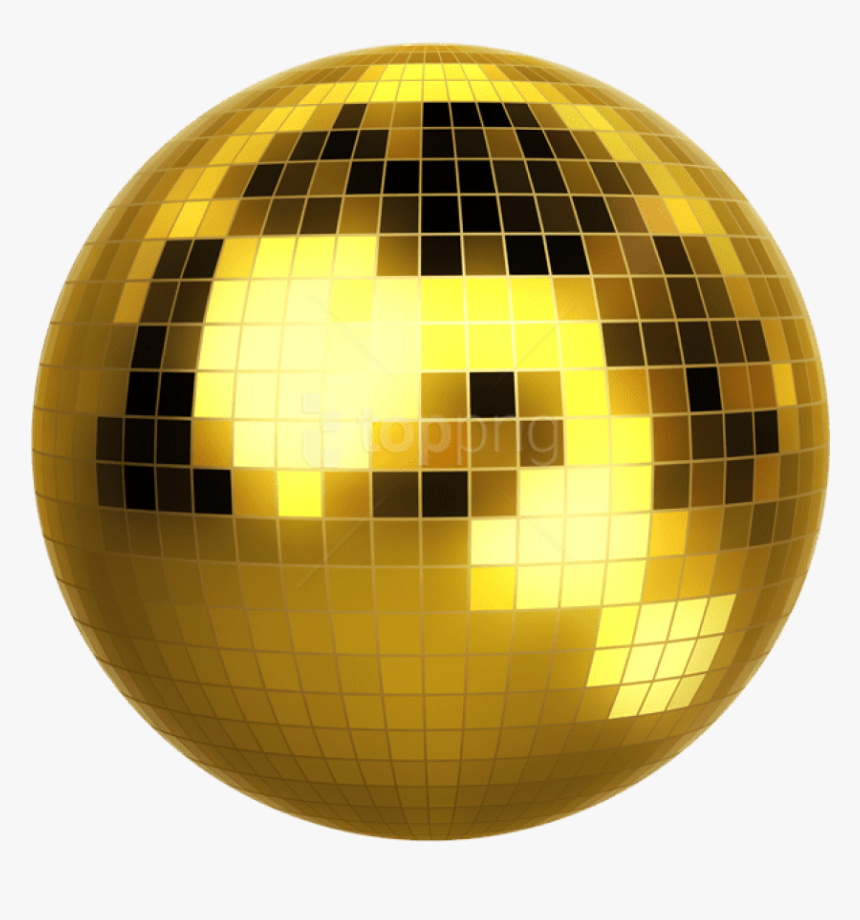Ball - Transparent Background Gold Disco Ball, HD Png Download
