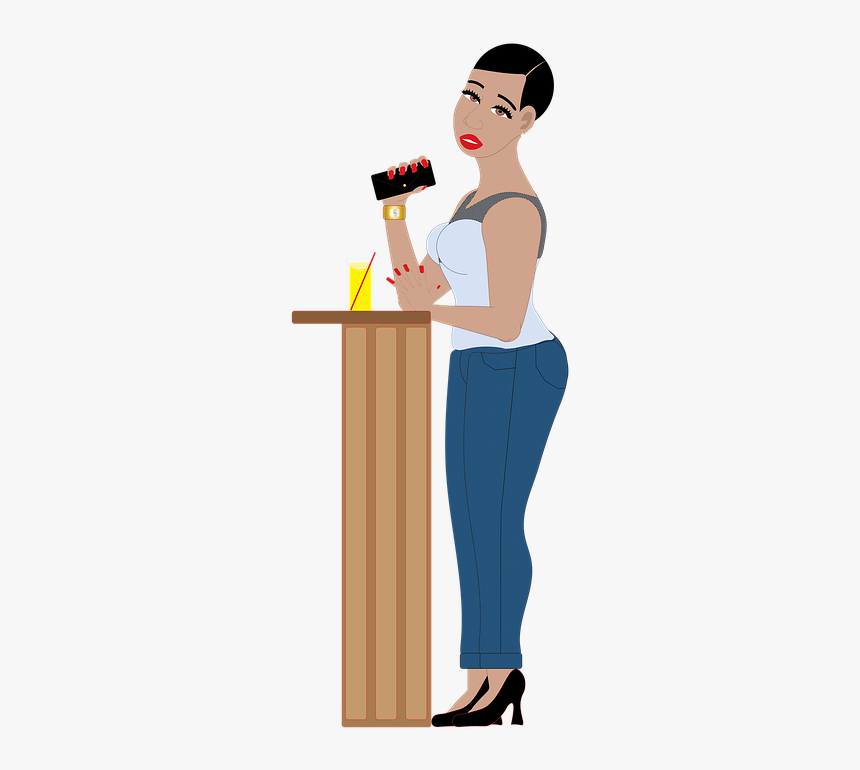 Girls Night, Chilling, Party, Bartender, Cocktail - Cartoon, HD Png Download