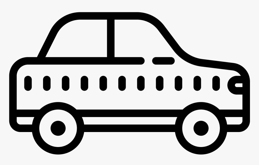 Sedan Icon Black - Ice Cream Truck Outline, HD Png Download