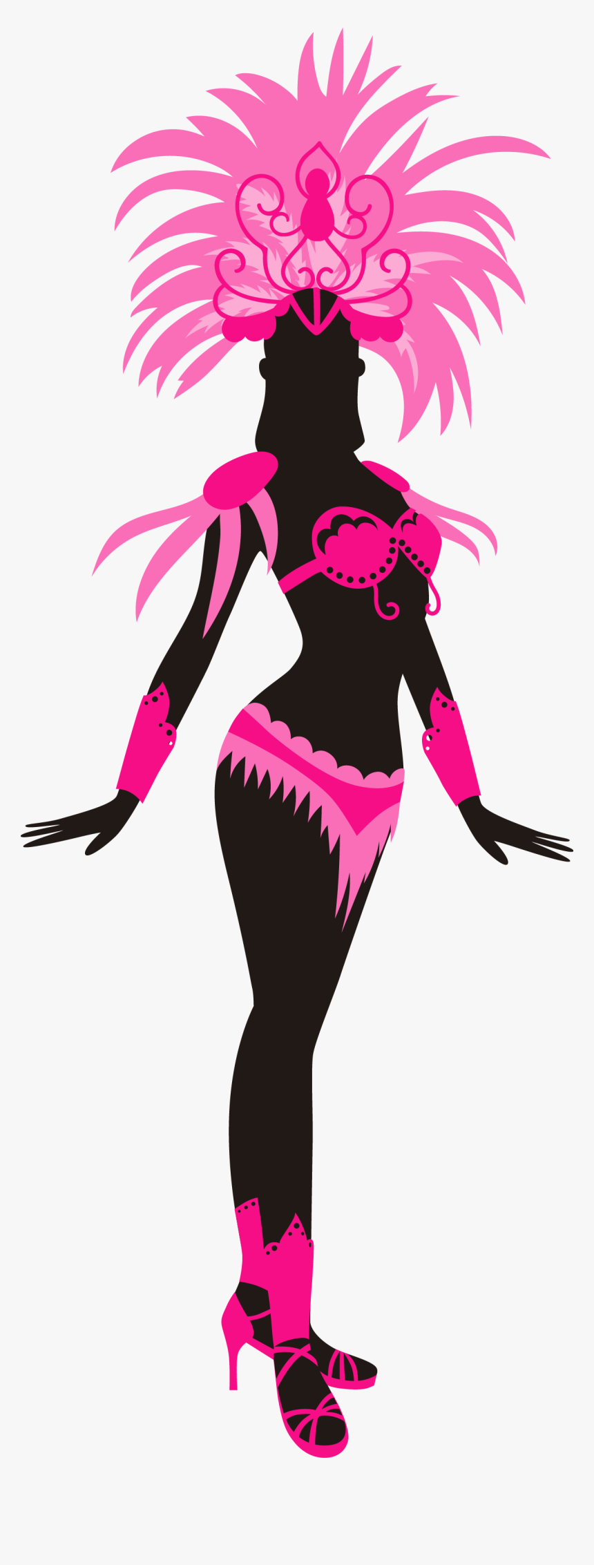 Transparent Mascara De Carnaval Png - Rio Carnival Costume Pink, Png Download