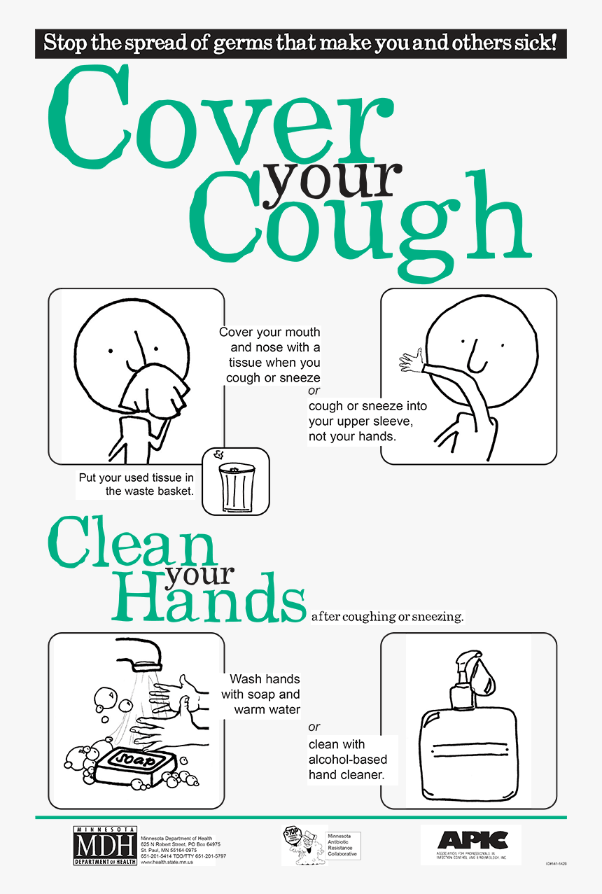 Cdc Says This Year S Flu Season - Cdc Cough Etiquette, HD Png Download