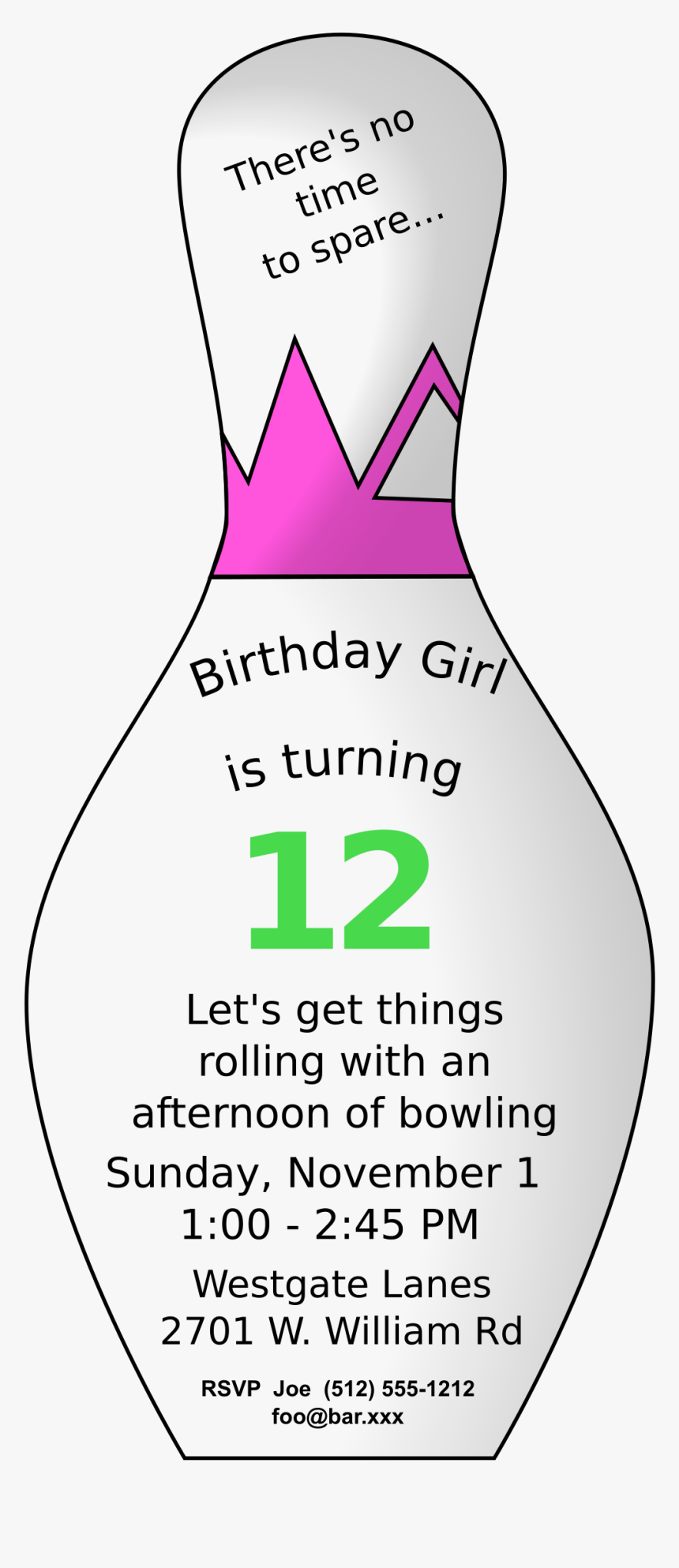 This Free Icons Png Design Of Girls Bowling Party , - Glass Bottle, Transparent Png