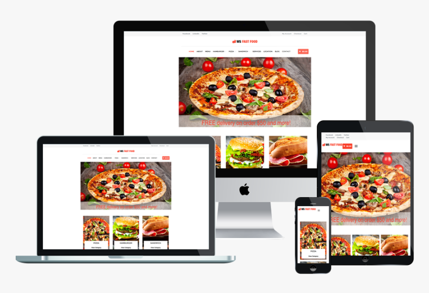 Ws Fast Food Is Free Food Delivery Wordpress Theme - Joomla Templates, HD Png Download