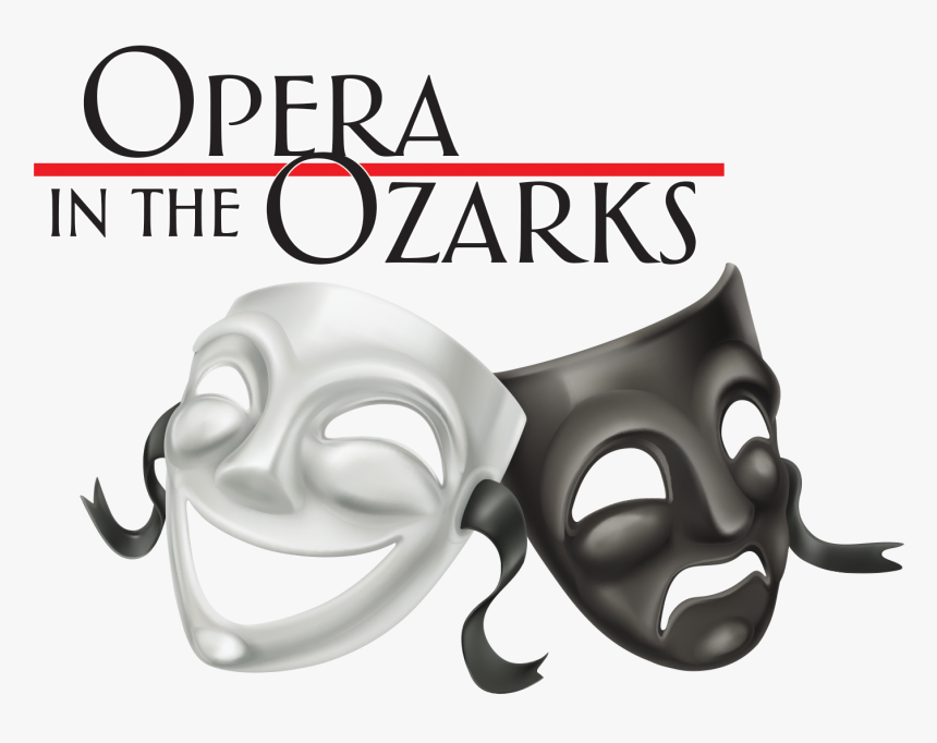Opera In The Ozarks - Black And White Theatre Masks, HD Png Download