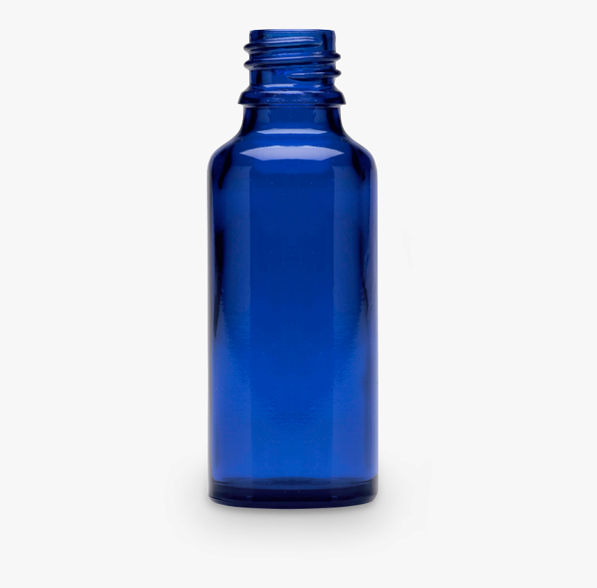 Blue Glass Dropper Bottle - Glass Bottle, HD Png Download