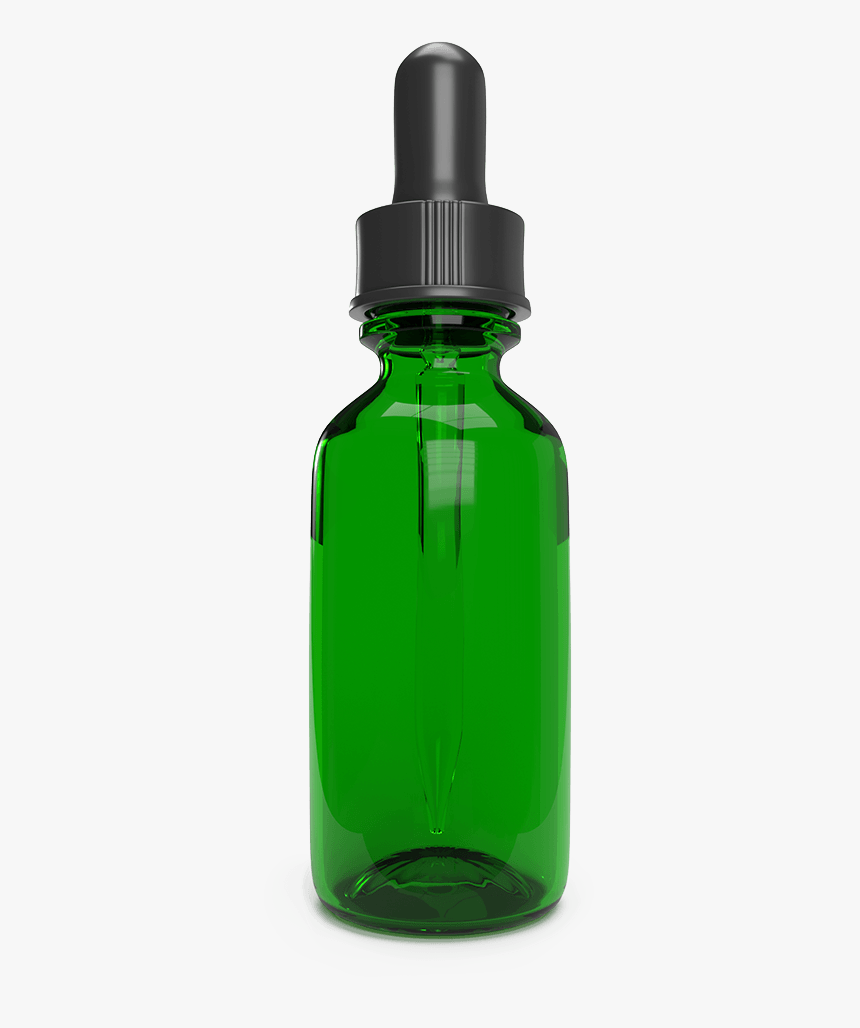 2 Oz Green Glass Dropper Bottle - Glass Bottle, HD Png Download