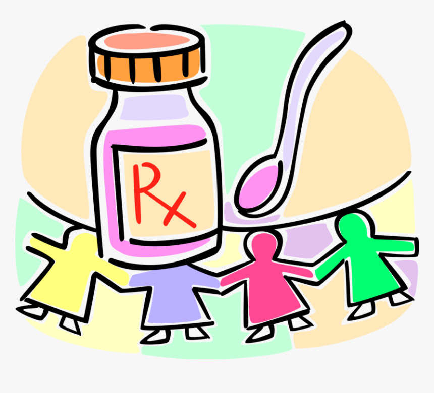 Vector Illustration Of Children S Prescription Cough, HD Png Download