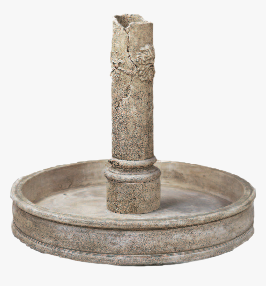 A Decorated Column Placed In A Wide Pond Makes Up The - Fountain, HD Png Download
