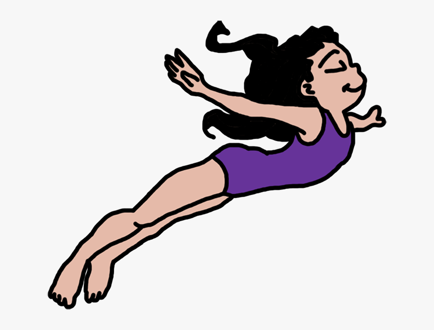 Clip Art Diving Or Swim Party - Transparent Girl Swimming Clipart, HD Png Download