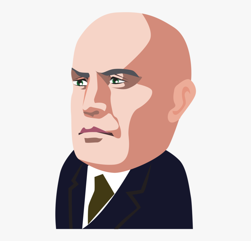Art,facial Hair,chin - Benito Mussolini Clipart, HD Png Download