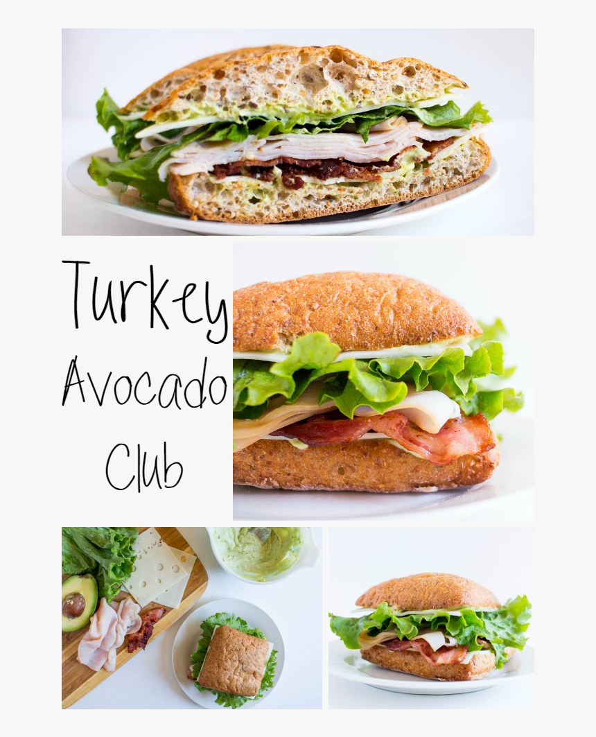 Turkey Avocado Club Turkey Club Sandwich, Fresh Turkey, - Fast Food, HD Png Download
