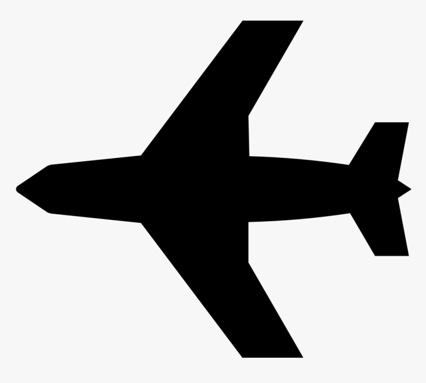 Airplane Roadsign 2 Black White Line Art Coloring - Clear Background Airplane Clipart Transparent, HD Png Download