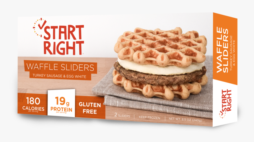 Start Right Waffle Slider, Waffle Slider, Turkey Breakfast - Fast Food, HD Png Download