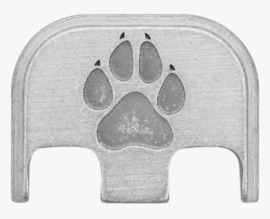 Dog Paw Stainless Steel Rugged Finish Back Plate - Paw, HD Png Download