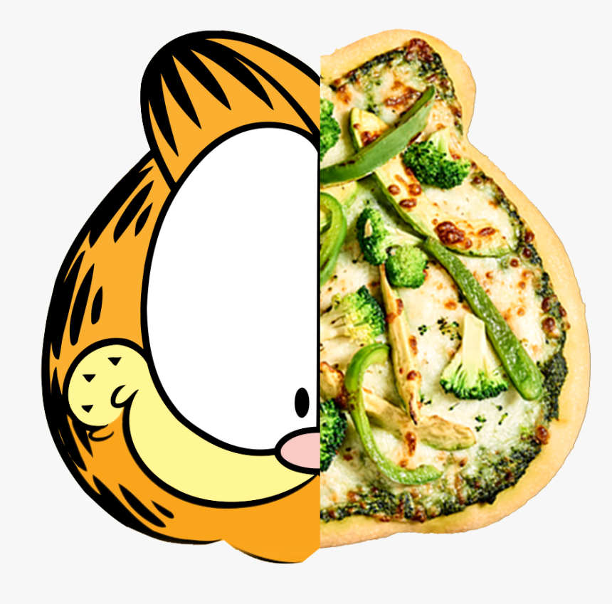 Garfield Shaped Pizza, HD Png Download