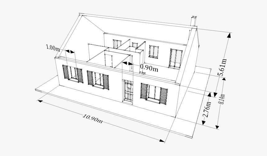Clip Art Reference Case Download Scientific - Sketch House Png, Transparent Png