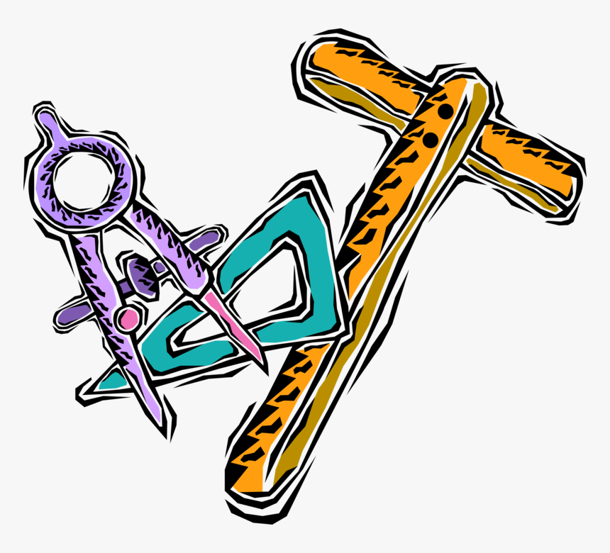 Transparent Drafting Compass Png - T Ruler Clipart Png, Png Download