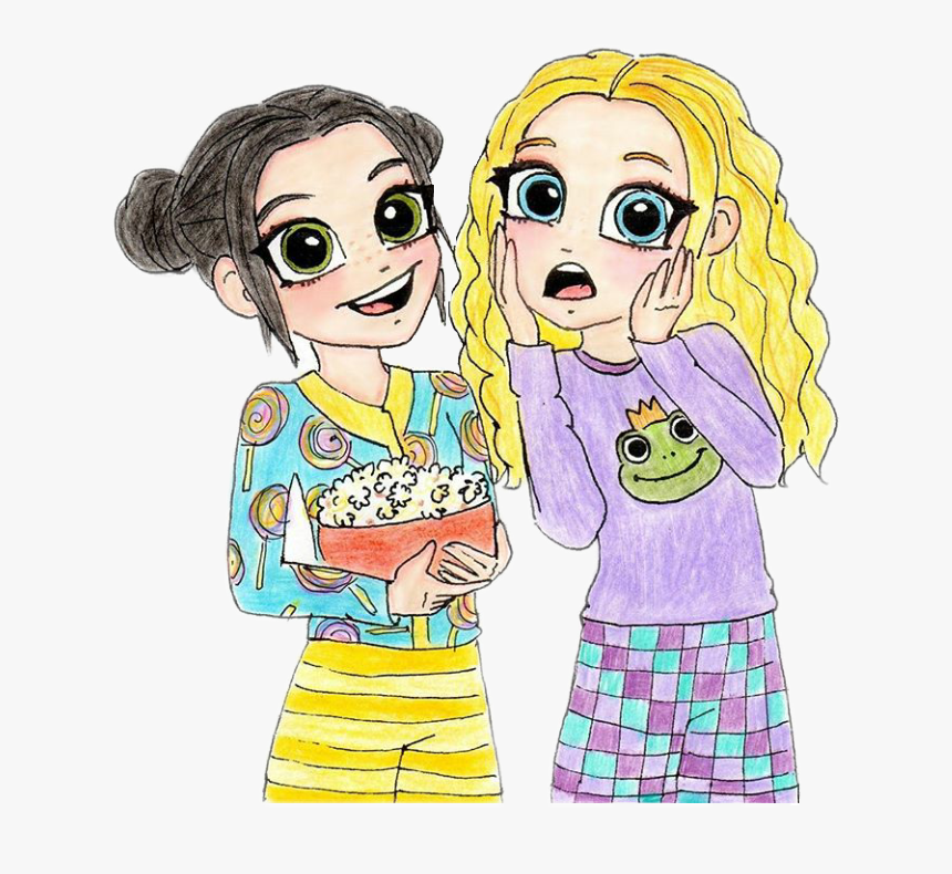 #palomitas #party #girls #lindas #chicas #pijama - Bestie Ke Liye Status, HD Png Download