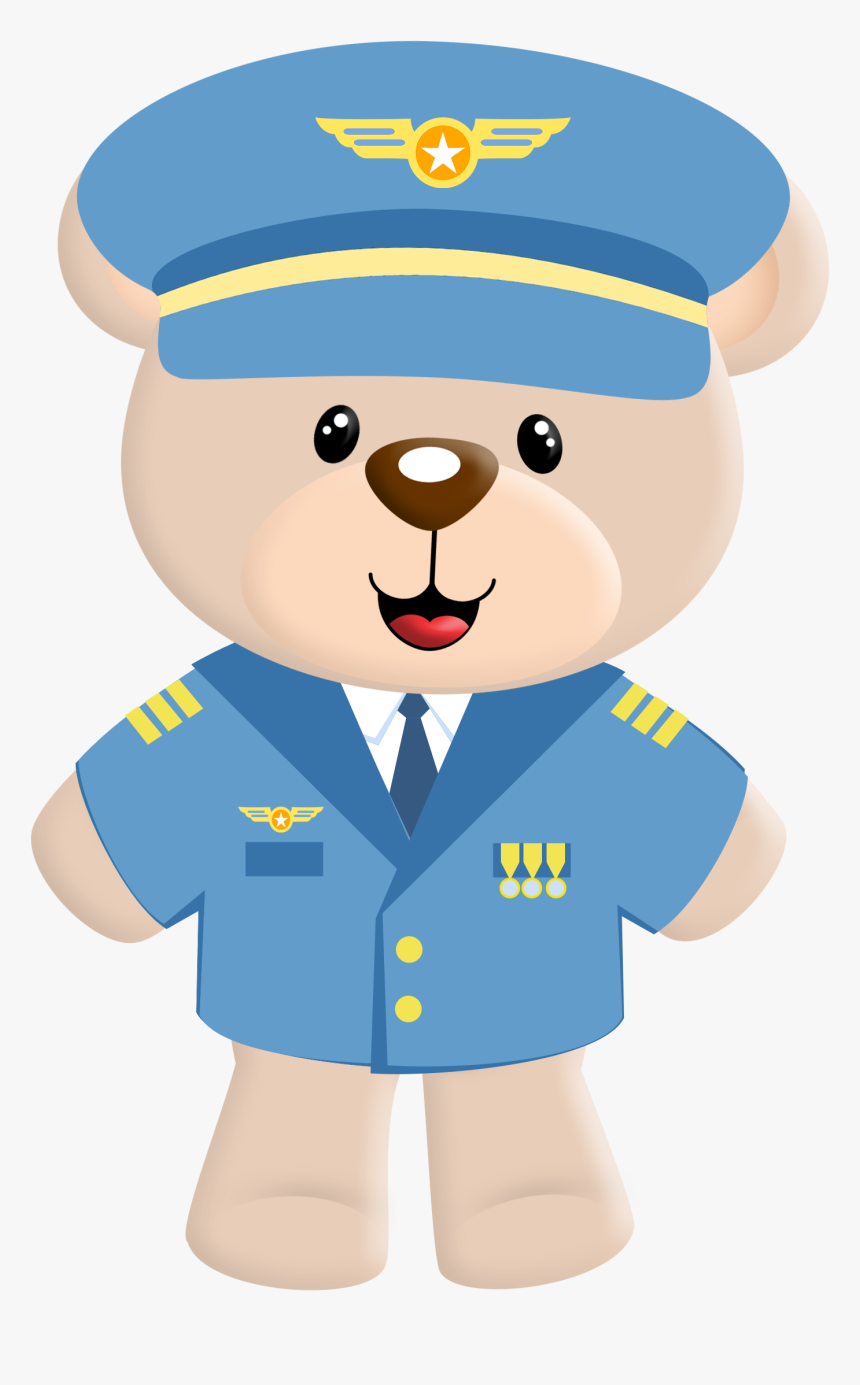 Transparent Ursinho Png - Pilot Cartoon Png, Png Download