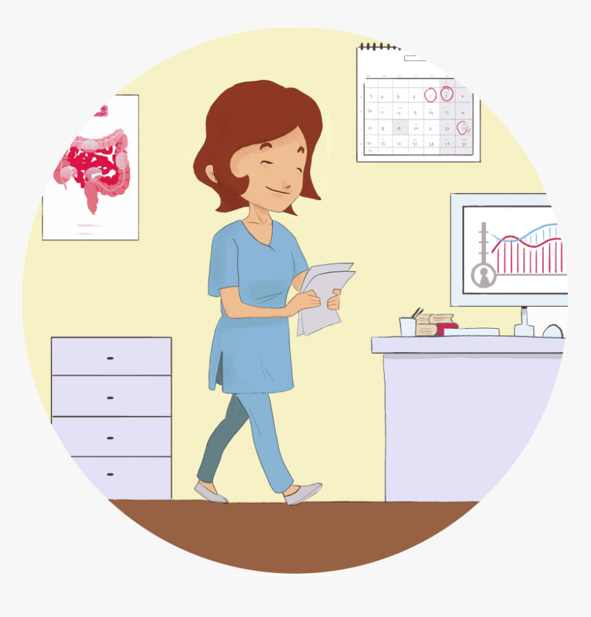 Educa Inflamatoria, Servicio Médico - Caricatura Enfermera, HD Png Download