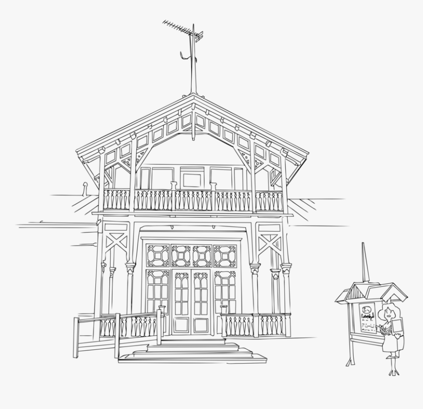 Line Art,monochrome,angle - Transparent Building Clip Art Png, Png Download