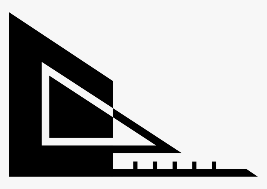 Vector Illustration Of Triangle Ruler, Rule Or Line, HD Png Download