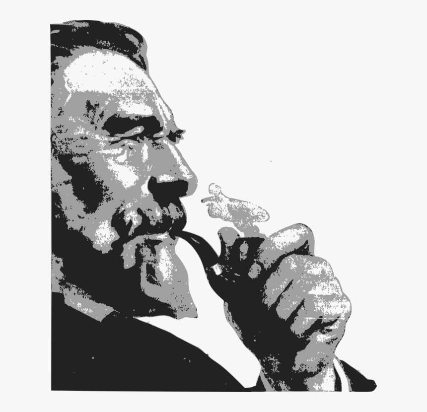 Human Behavior,head,art - Man Smoking Pipe Png, Transparent Png