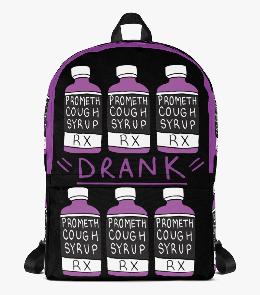 Purple Drank - Black Grid Backpack, HD Png Download