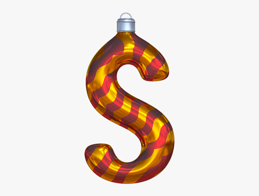 Christmas Ball Yellow Font - Transparent Letter Christmas Font Png, Png Download