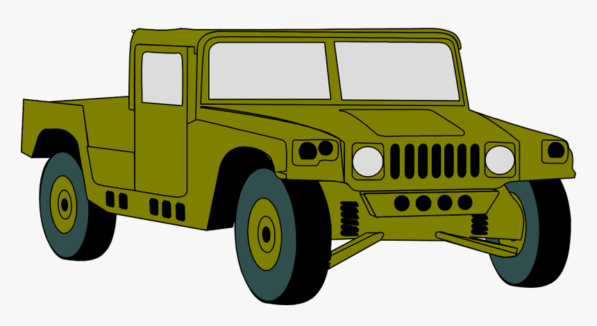 Vehicle, Car, Hummer, Army, Jeep, Automobile - Army Jeep Clip Art, HD Png Download