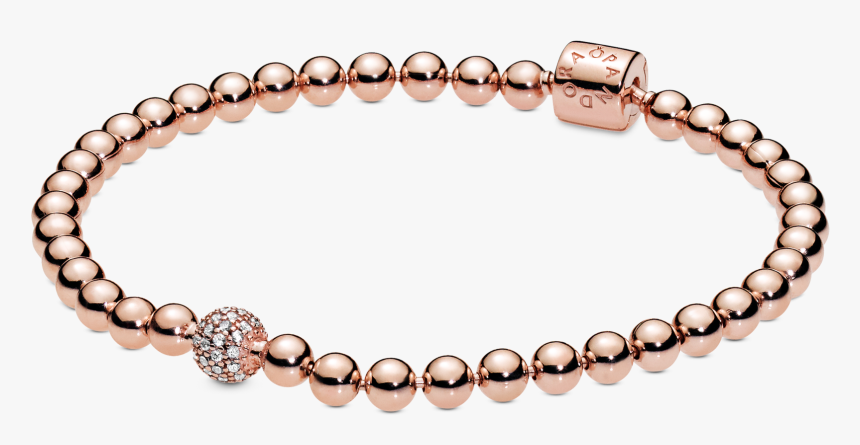 Pandora - Title - Tag - Pandora Rose Beads & Pavé Bracelet, HD Png Download