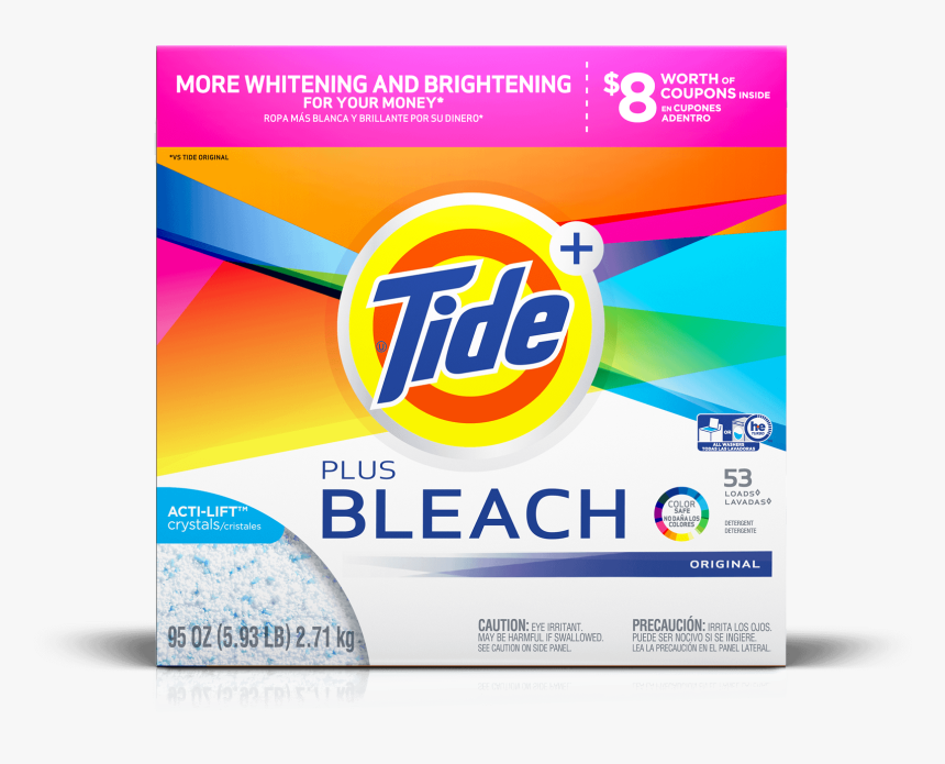 Tide Plus Bleach En Polvo - Tide Detergent, HD Png Download