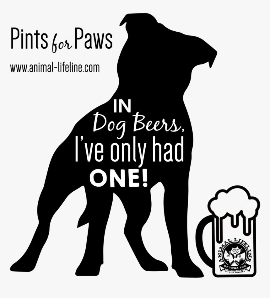 Dogbeers Logo-01 - Silhouette American Bulldog Clipart, HD Png Download