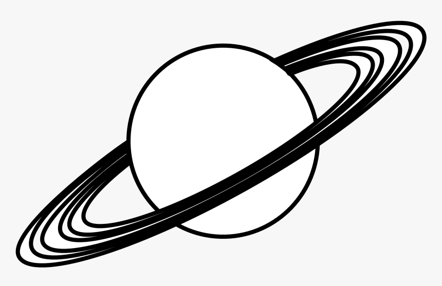 Planets In Order Clip Art Pics About Space - Black And White Planet, HD Png Download