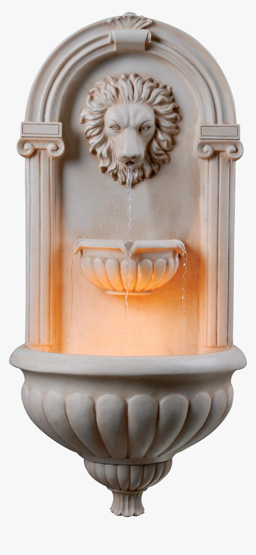 Lion Fountain Png Image - Wall Fountain Transparent Background, Png Download