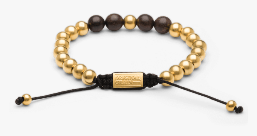 Ebony Gold Macrame Bracelet 8mm By Original Grain - Bracelet, HD Png Download