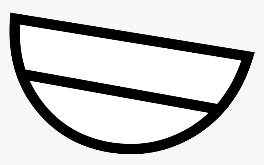Transparent Closed Book Clipart Black And White - Closed Bfdi Mouth, HD Png Download
