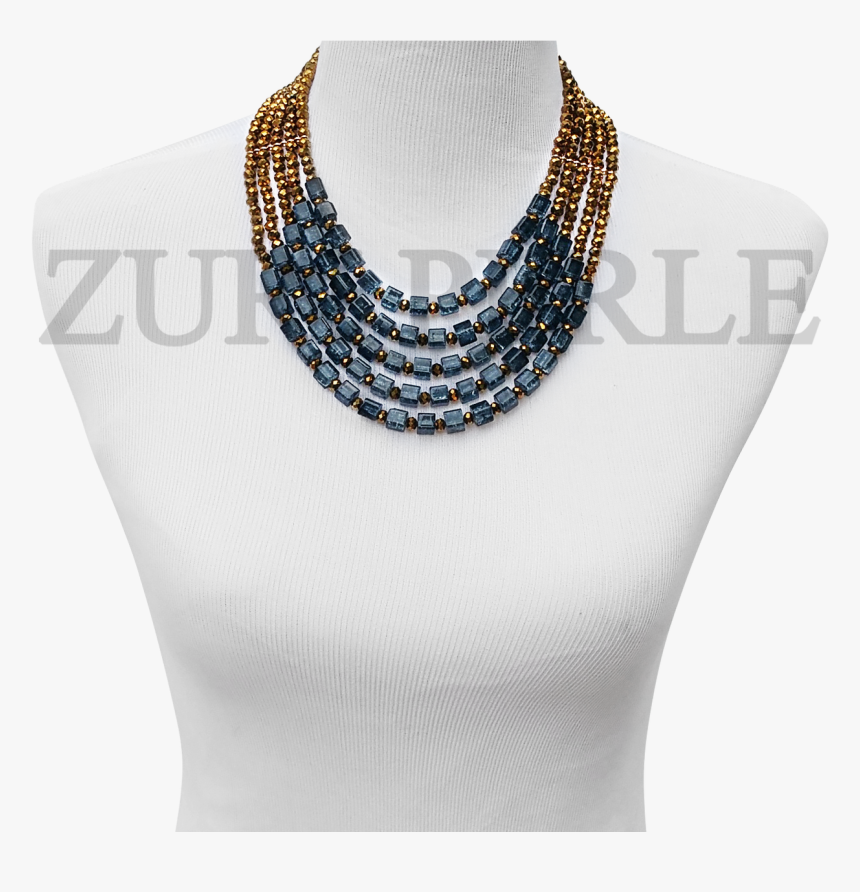 Black Gold Beads African Wedding Statement Necklace - Chain, HD Png Download