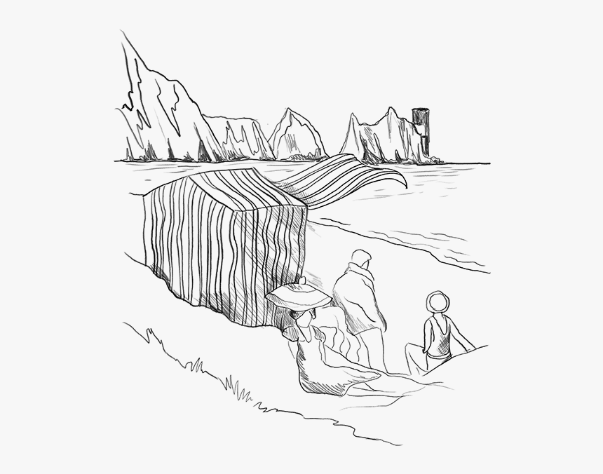 Drawing Cartoon Houses On The Park Line Drawing, HD Png Download