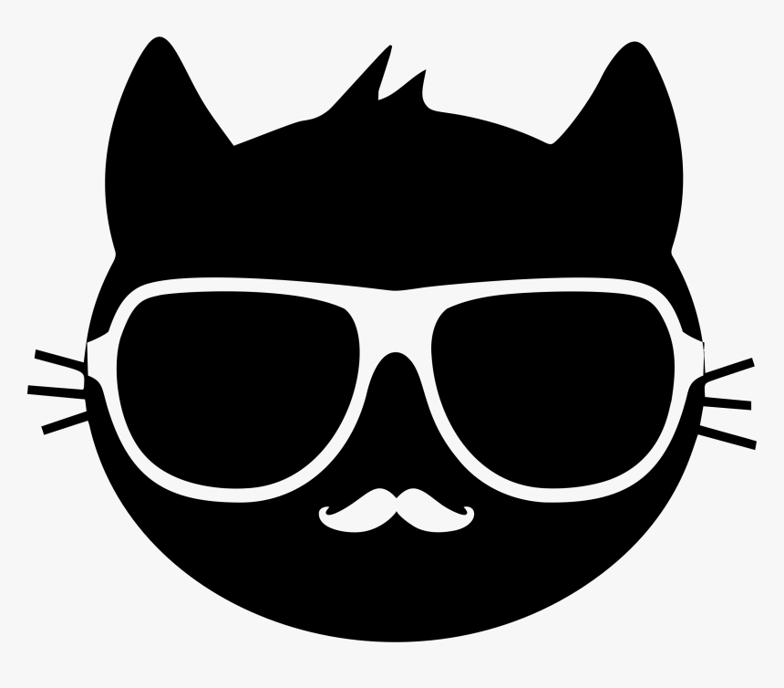 Monochrome - Cat Head Clip Art, HD Png Download