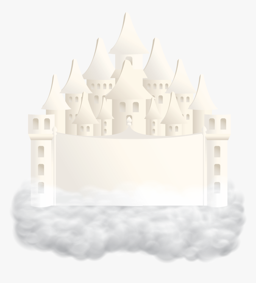 Illustrated Floating Castle In The Clouds, HD Png Download