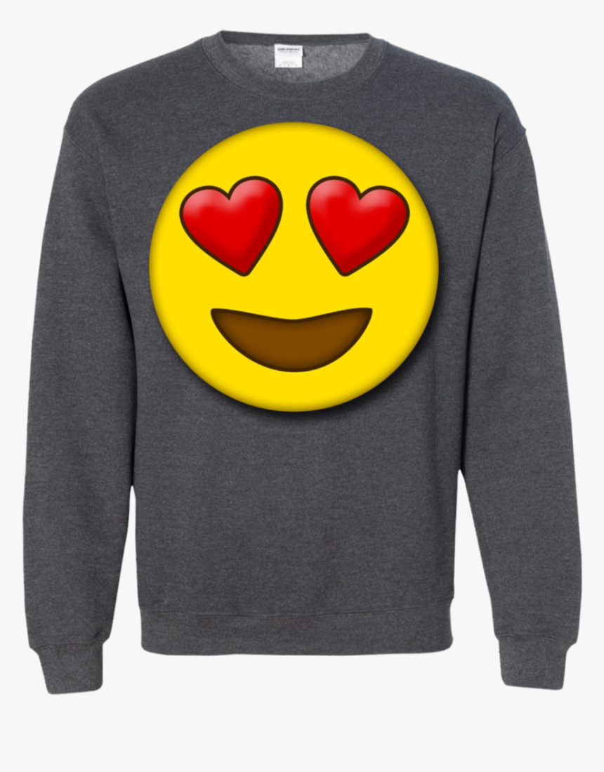 Cute Heart Eyes Emoji Valentine S Day Love Ls Shirt/hoodie/sweatshirt, HD Png Download