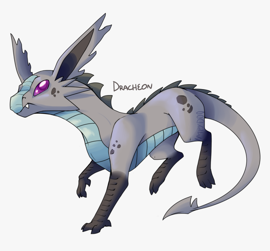 Dragon Evolves From Eevee While Holding A Dragon Scale, HD Png Download