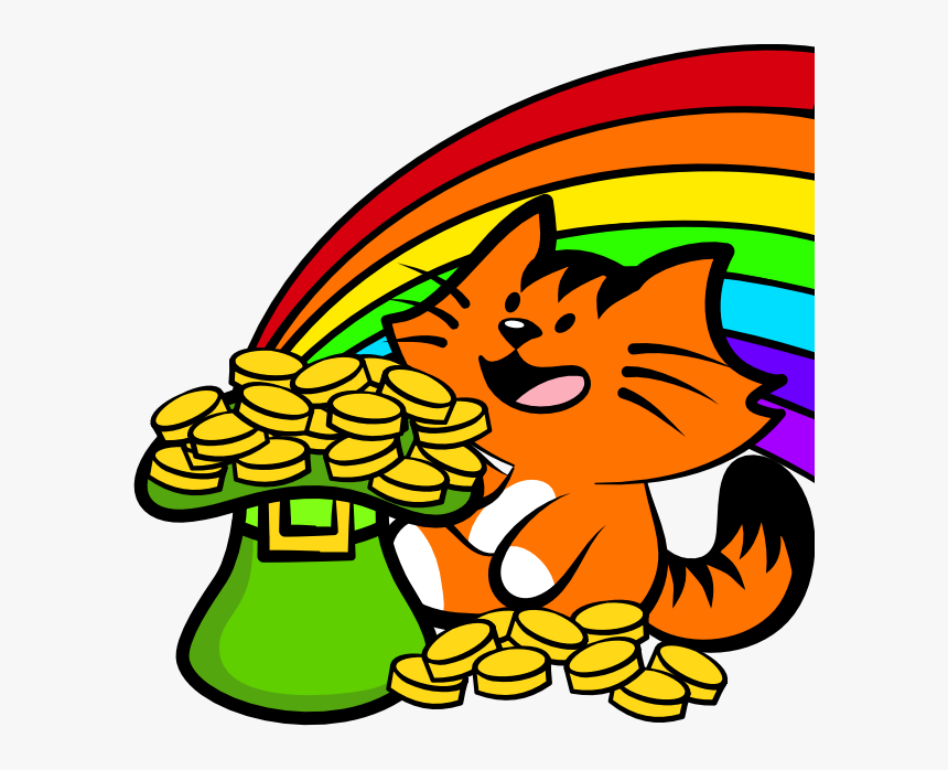 Transparent Rainbow Pot Of Gold Png, Png Download