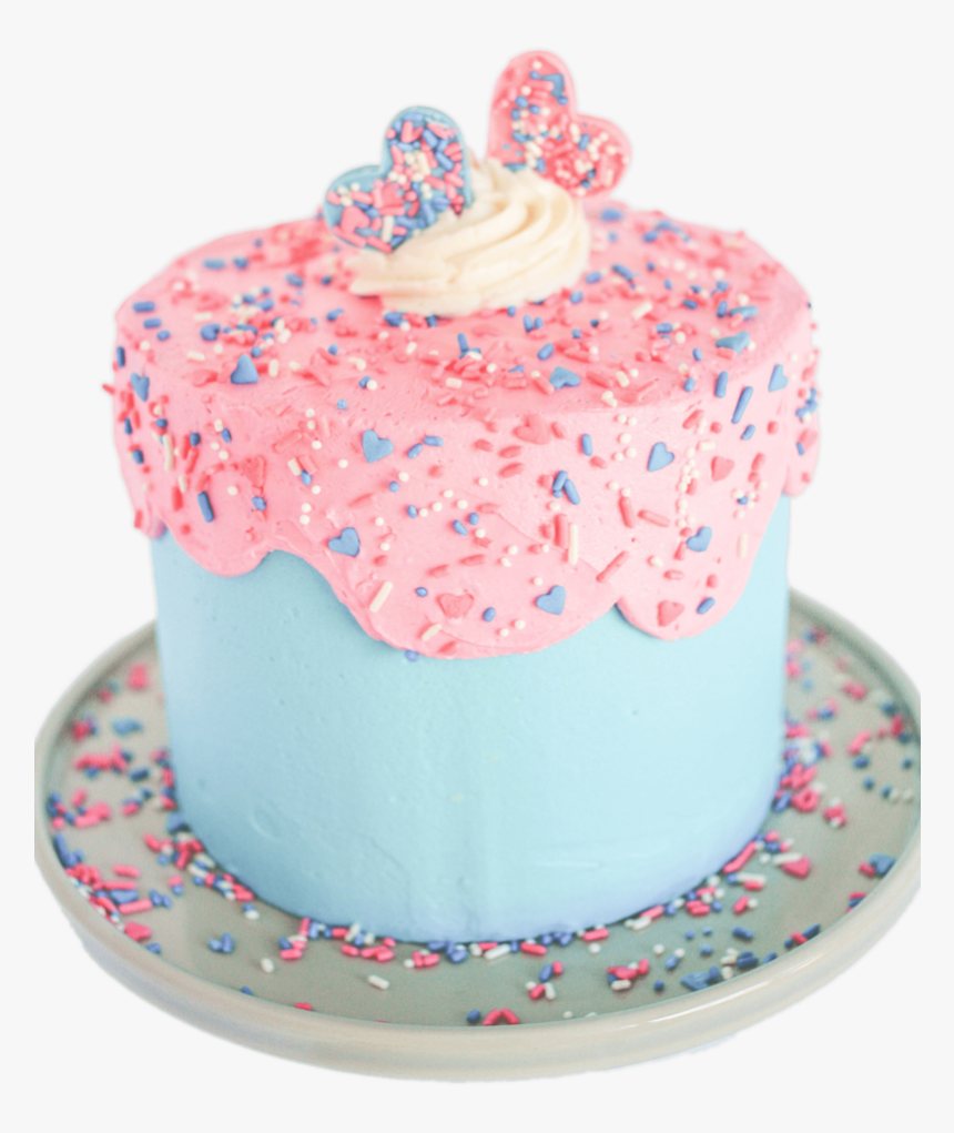 Gender Reveal Cake Sprinkles, HD Png Download