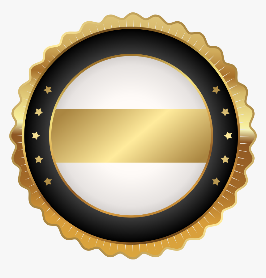 Seal Badge Black Gold, HD Png Download