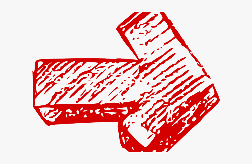 Drawn Arrow Crayon, HD Png Download