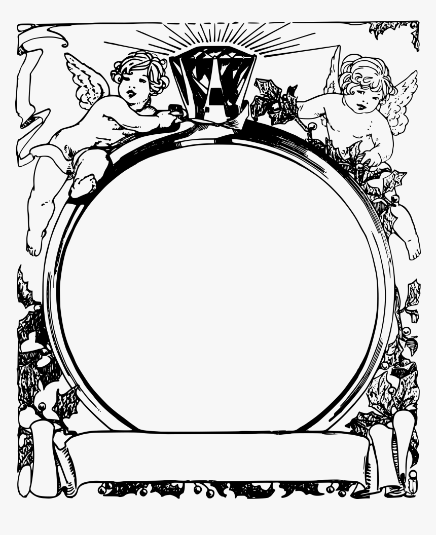 Cupid Ring Frame Clip Arts, HD Png Download